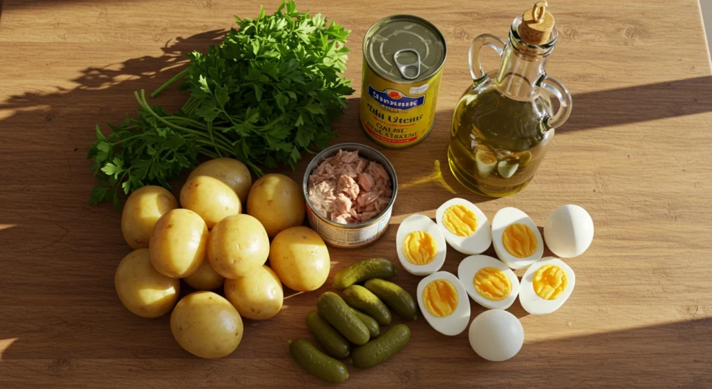 Salade pomme de terre thon : simple, rapide et toujours fraîche 3 ingrédients salade pomme de terre thon